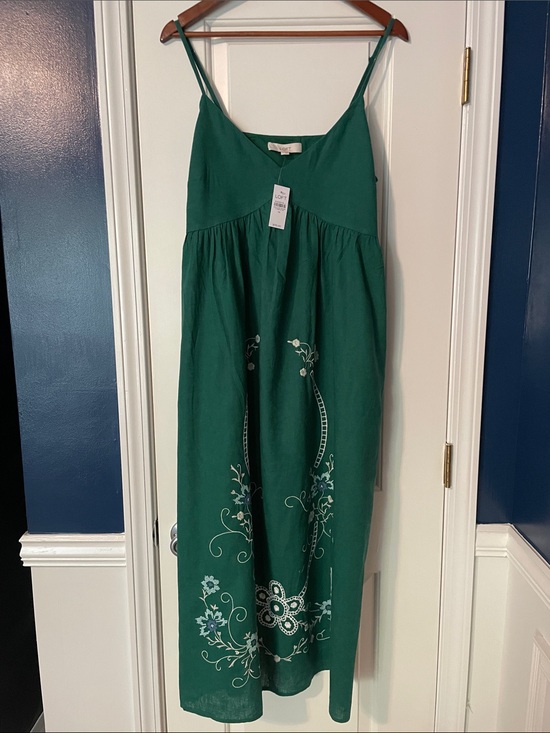 LOFT Dresses & Skirts - LOFT Teal Green V-Neck Maxi Dress